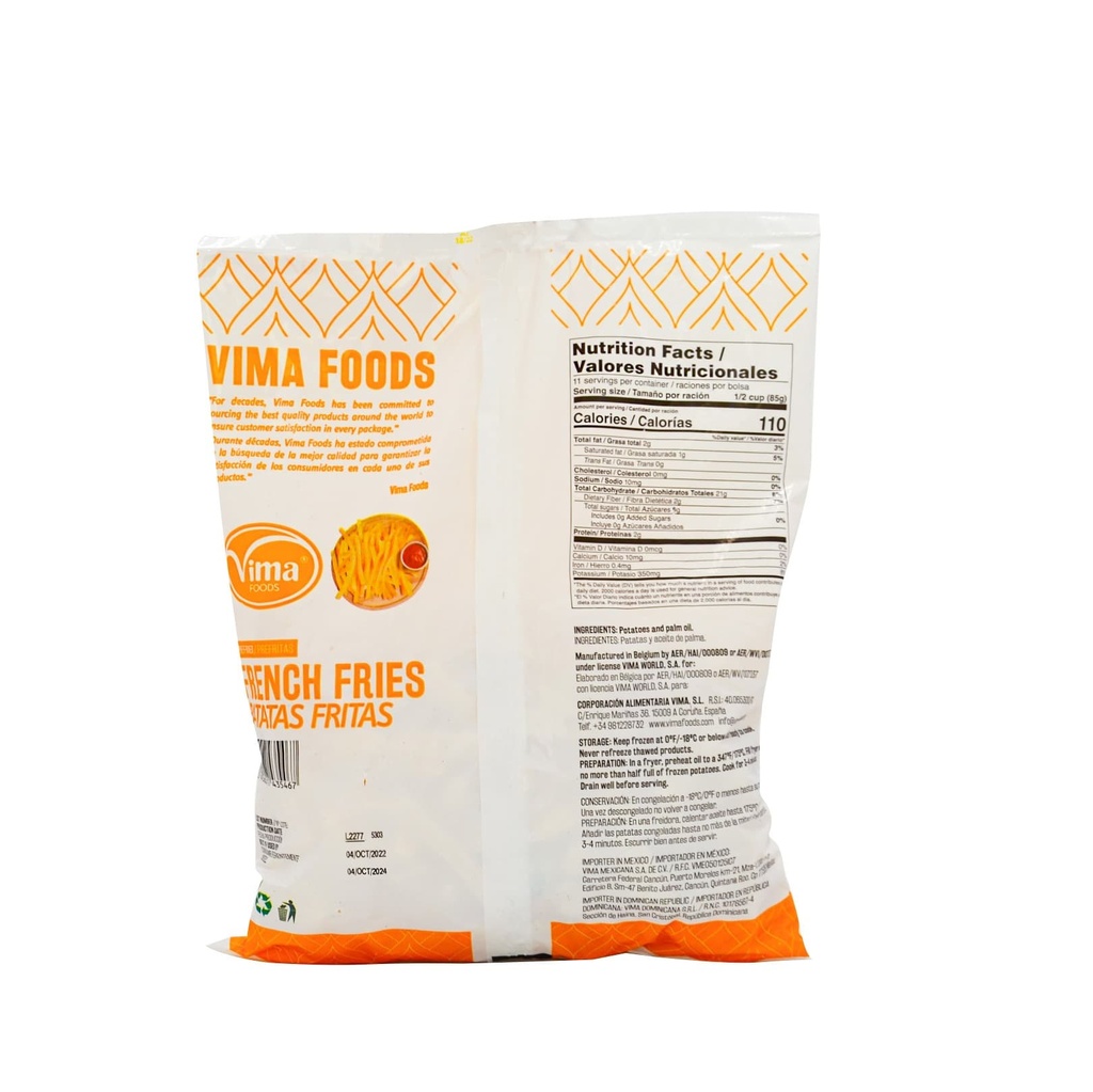 Papas Prefritas Vima 1Kg